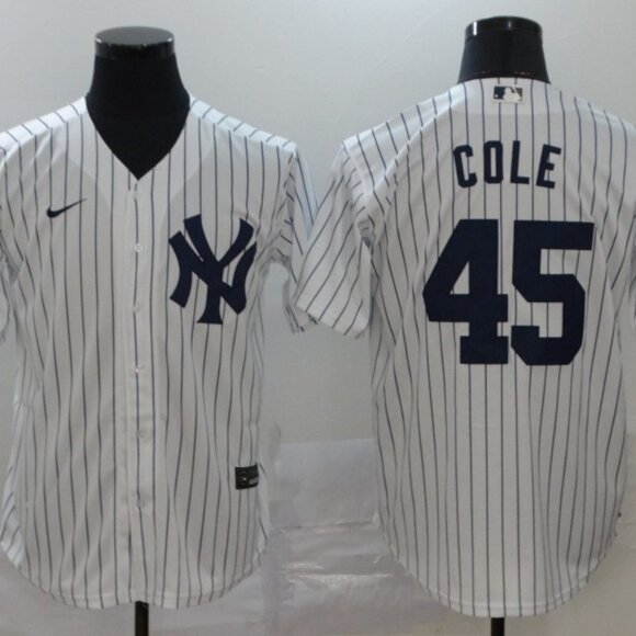 45 Gerrit Cole White Home Stitched Jersey - Main Image
